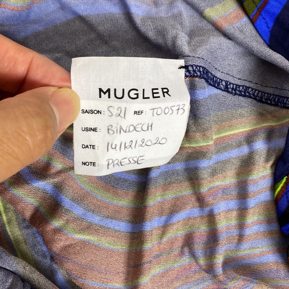 Mugler Abstract-print Long-sleeve Shirt multicolor Women’s size 36 - Picture 9 of 13